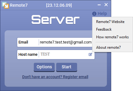 Use Remote7 Server | Remote7